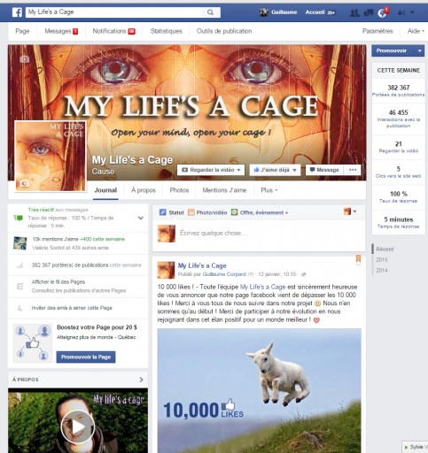 TOUS LES PROCHAINS EVENEMENTS "MY LIFE'S A CAGE"